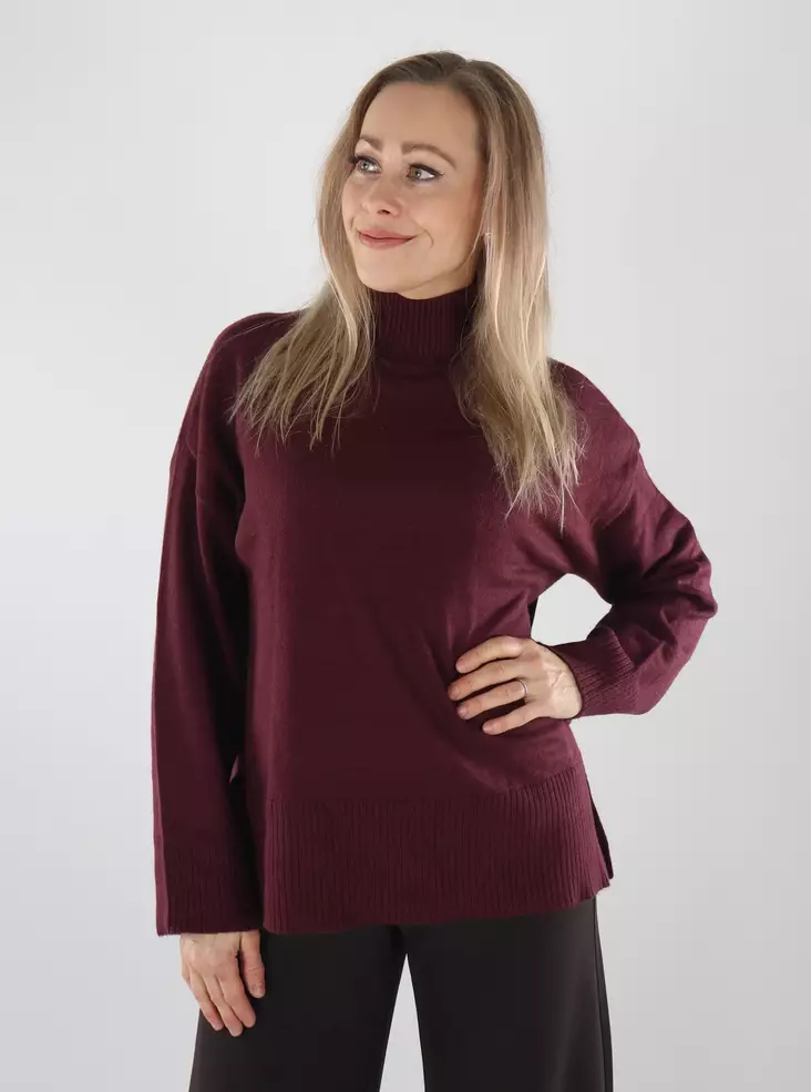 Only naisten neule Mary high neck fig - Naisten neuleet - 142055 - 1