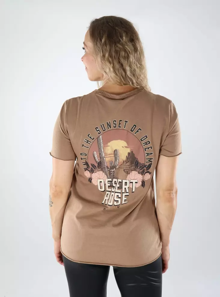 Only naisten t-paita Lucy vaaleanruskea - Naisten T-paidat - 138965 - 1