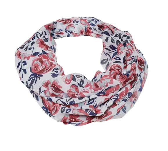 Pieces Tuubihuivi Pinia bright white/flower sty - Naisten huivit - 137005 - 1