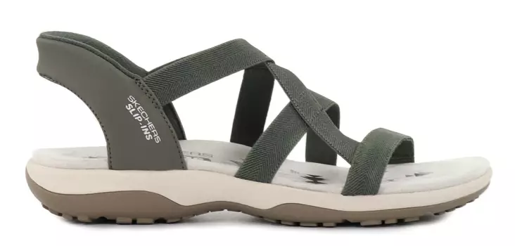 Skechers naisten Slip Ins -sandaalit 163460/OLV REGGAE SLIM - STRETCH FLEX vihreä - Skechers sandaalit - 140555 - 1