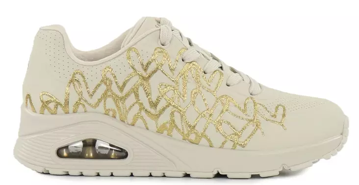 Skechers naisten tennarit 177975/NTGD UNO - GOLDEN HEART natural/gold - Skechers tennarit - 141455 - 1