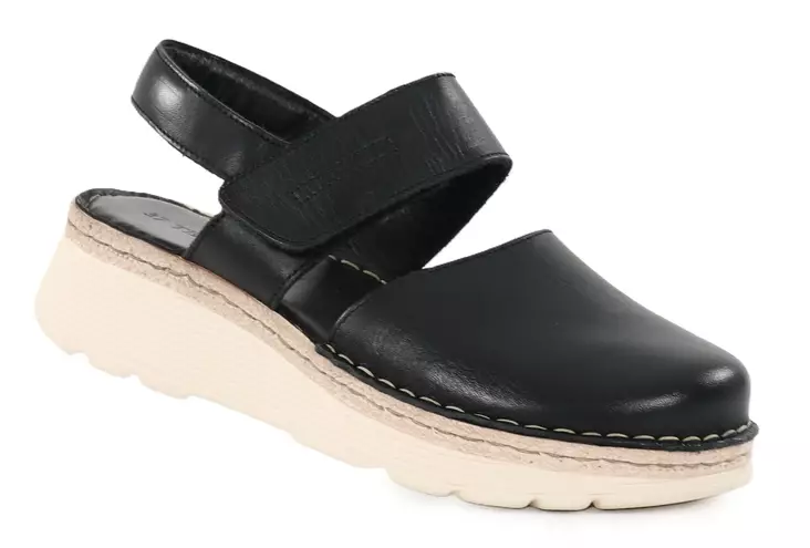 Ten Points naisten aitonahkaiset sandaalit 60685 Maya musta - Naisten sandaalit - 140585 - 1