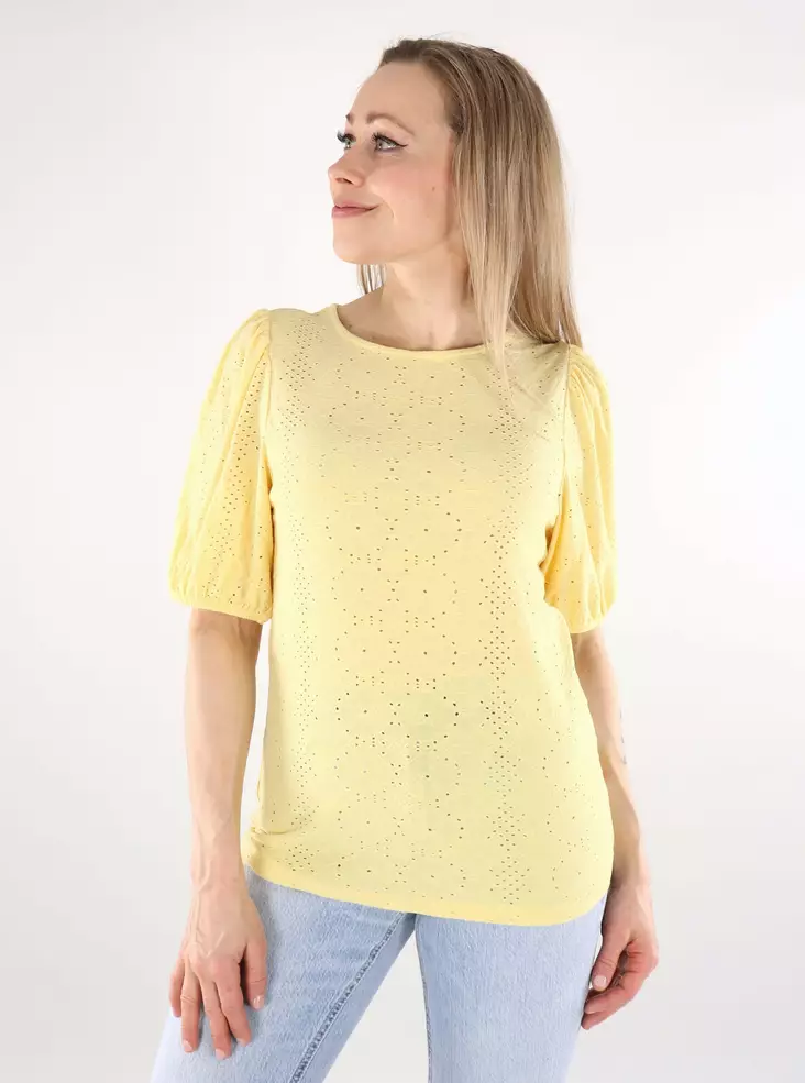 Vila dam t-shirt O-hals blek banan - T-shirts för damer - 138245 - 1