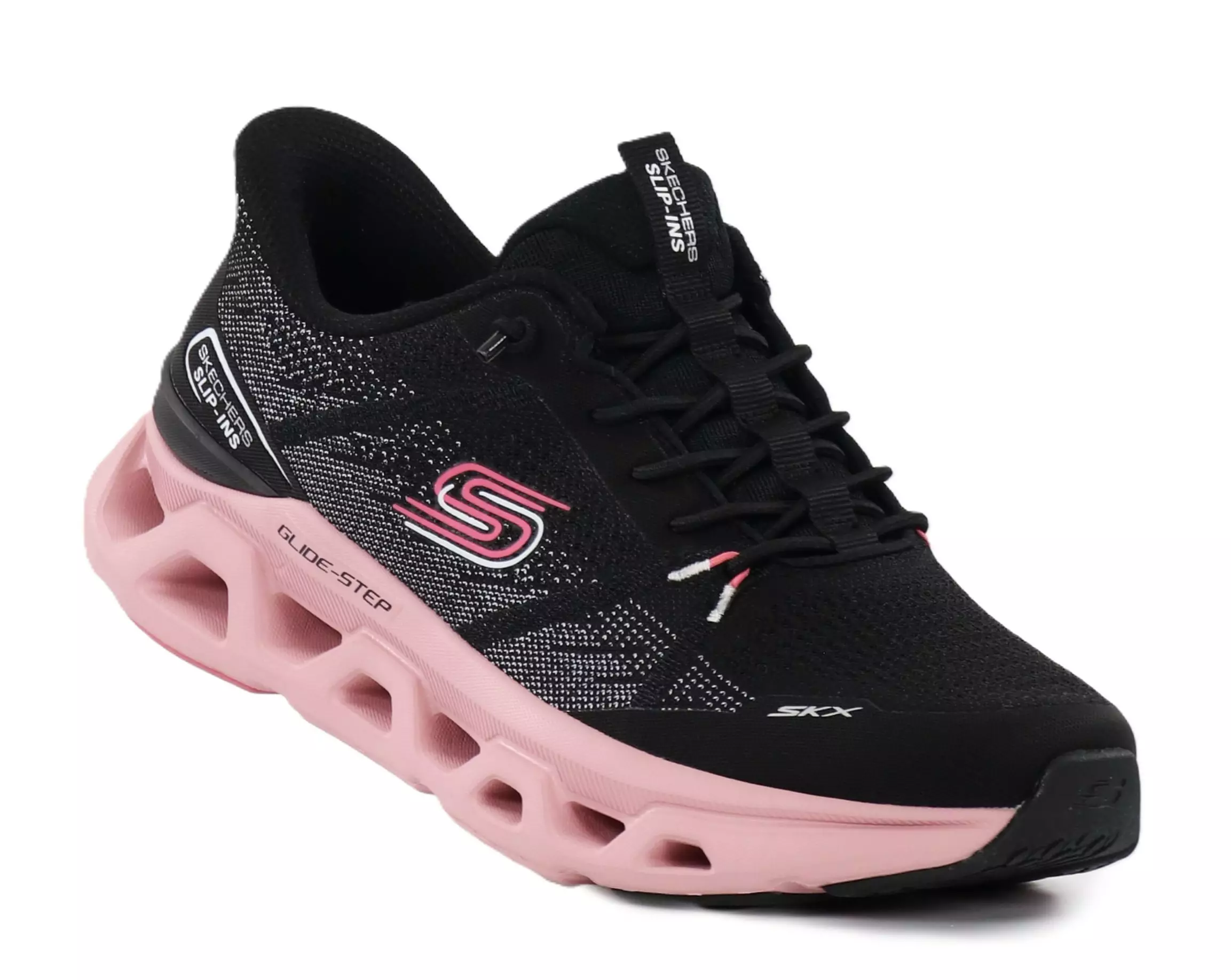 Skechers naisten tennarit 150513/BKMV GLIDE-STEP ALTUS - FAST LANE musta/vaaleanpunainen