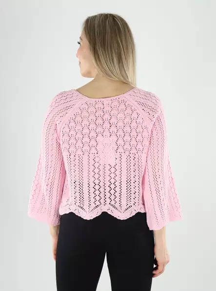 Only Neule Nola life 3/4 vaaleanpunainen - Stickat för damer - 140226 - 2