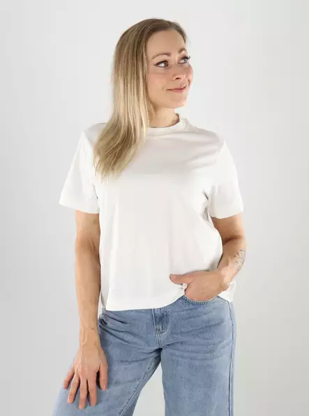 Vero Moda naisten t-paita Klara valkoinen/give - T-shirts för damer - 141176 - 2