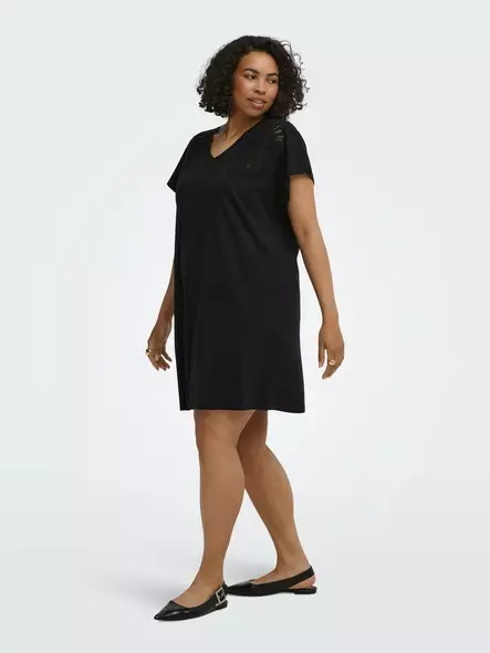 Only Carmakoma pluskoon mekko Sally v-neck musta - Mekot ja tunikat - 141356 - 2