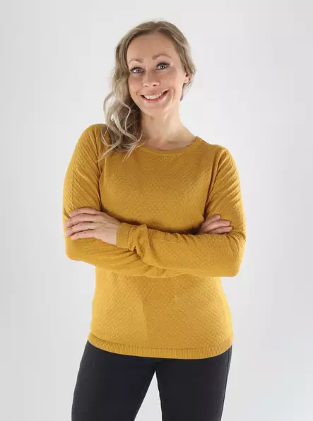 Vero Moda naisten neule Care structure tumma keltainen - Stickat för damer - 141696 - 1