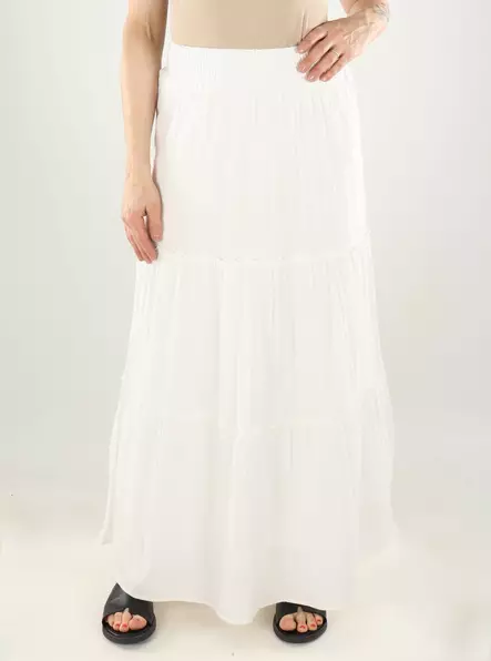 Aware by Vero Moda maxihame Keeley long valkoinen - Kjolar - 141036 - 1