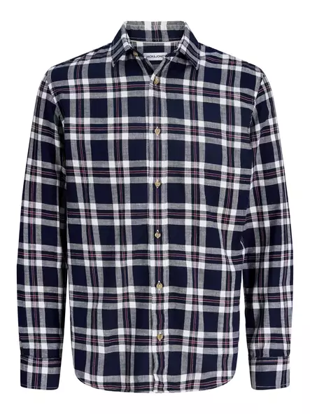 Jack&Jones miesten ruudullinen kauluspaita Dover Check tummansininen - Miesten kauluspaidat - 140126 - 1