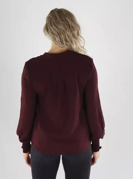 Only naisten paita Mette viininpunainen - Långärmade tröjor för  damer - 141546 - 2