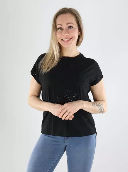 Only naisten t-paita Smilla life musta - Naisten T-paidat - 140196 - 1