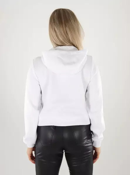 OnlyPlay naisten collegetakki Lounge short valkoinen - Sport huvtröjor och sweatshirts för damer - 141636 - 2