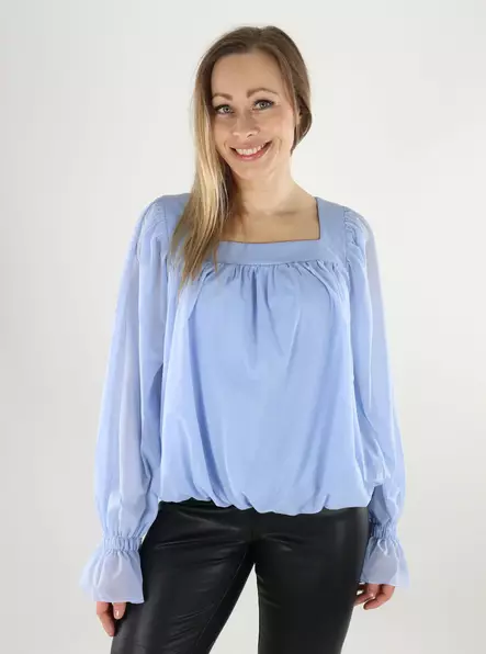 Vero Moda naisten paita Tilly Square Neck vaaleansininen - Naisten pitkähihaiset paidat - 140076 - 1