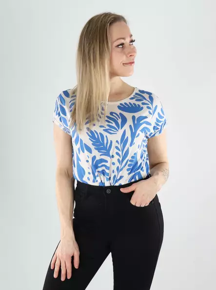 Vero Moda T-Paita Ava valkoinen/sininen - T-shirts för damer - 140316 - 1