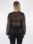 JDY naisten juhlapaita Cody v-neck musta/hopea - Naisten pitkähihaiset paidat - 134646 - 2