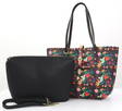 Laura Vita naisten laukku 4734 musta/kukka - Käsilaukut - 132856 - 1