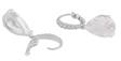 Snö of Sweden Korvakorut Ashley drop silver/clear - Korvakorut - 135286 - 2