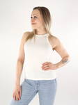 Vero Moda naisten ribbitoppi Chloe valkoinen - Naisten topit - 135826 - 1