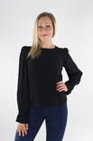 Vila Fini O-neck musta paita - Naisten pitkähihaiset paidat - 134146 - 1