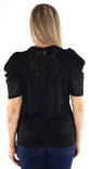 Vila dam T-shirt Flora 2/4 svart - T-shirts för damer - 134006 - 2
