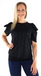 Vila dam T-shirt Flora 2/4 svart - T-shirts för damer - 134006 - 1