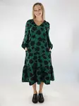 Vero Moda naisten mekko Jessa 7/8 V-Neck tummanvihreä - Mekot ja tunikat - 136996 - 2