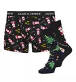 Jack&Jones miesten lahjaboxi Hohoho Giftbox musta - Miesten boxerit ja sukat - 137266 - 1