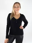 Vila naisten neule Freye V-Neck musta - Naisten neuleet - 139006 - 1