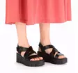 Rieker naisten paksupohjaiset sandaalit 68063-00 musta - Rieker sandals - 140366 - 4