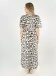 Vila kuviollinen mekko Grace O-Neck beige/musta - Mekot ja tunikat - 140626 - 2