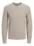 Jack&Jones Tröja JPRBLUSTANLEY KNIT CREW NECK plaza taupe - Stickat för herrar - 142226 - 1