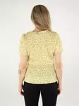 Pieces naisten t-paita Flora O-Neck keltainen/kukkakuosi - Naisten T-paidat - 138726 - 2