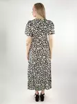 Vero Moda kukkakuosinen mekko Alba Calf musta/valkoinen - Mekot ja tunikat - 138126 - 2