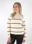 Vero Moda naisten raitaneule Tilda Raglan valkoinen/musta - Naisten neuleet - 136846 - 1