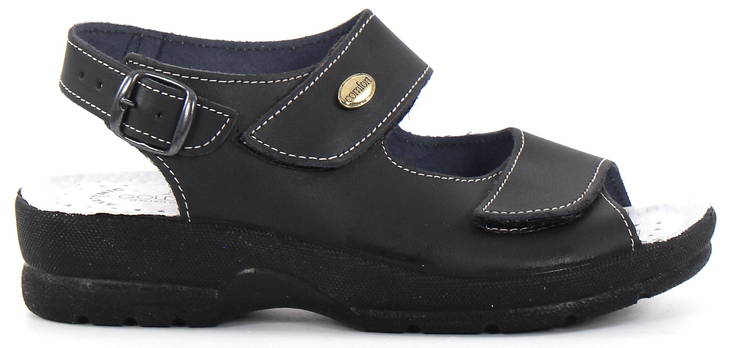 Golden Fit Sandaalit 696 musta nahka - Naisten työkengät - 125436 - 3