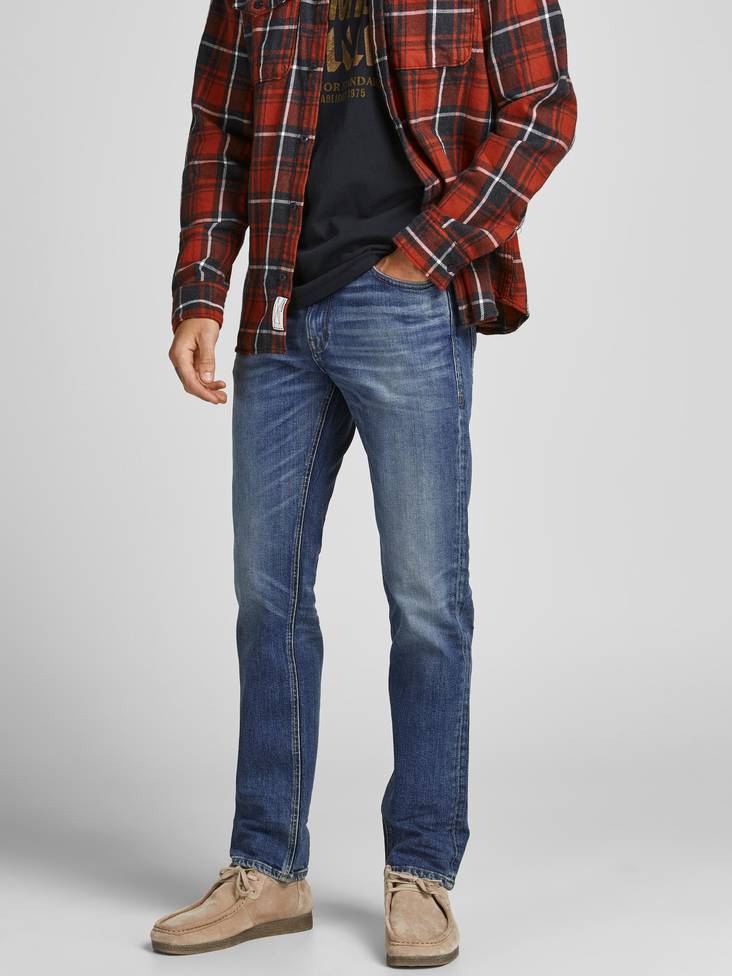 Jack & Jones miesten farkut Regular fit Clark org 118 sininen - Miesten farkut - 129076 - 1