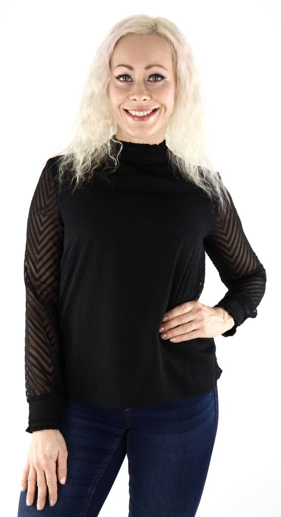 Only juhlava musta naisten paita New Kayla - Naisten pitkähihaiset paidat - 127626 - 1