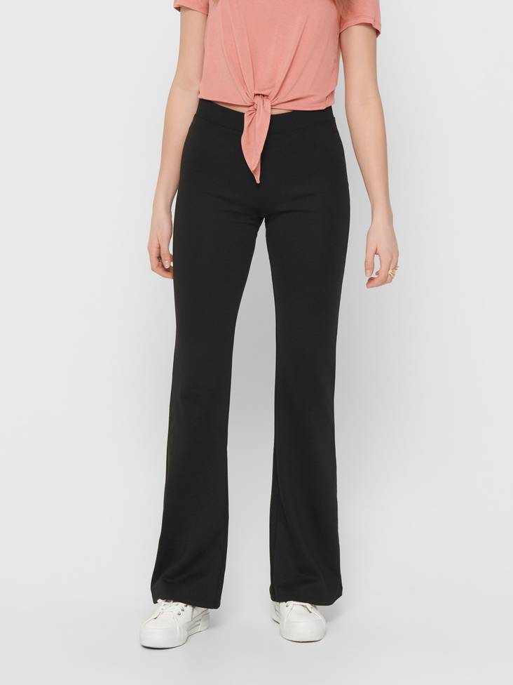 Only dam byxor, breda byxben Fever stretch flared svart - Byxor för damer - 128966 - 1