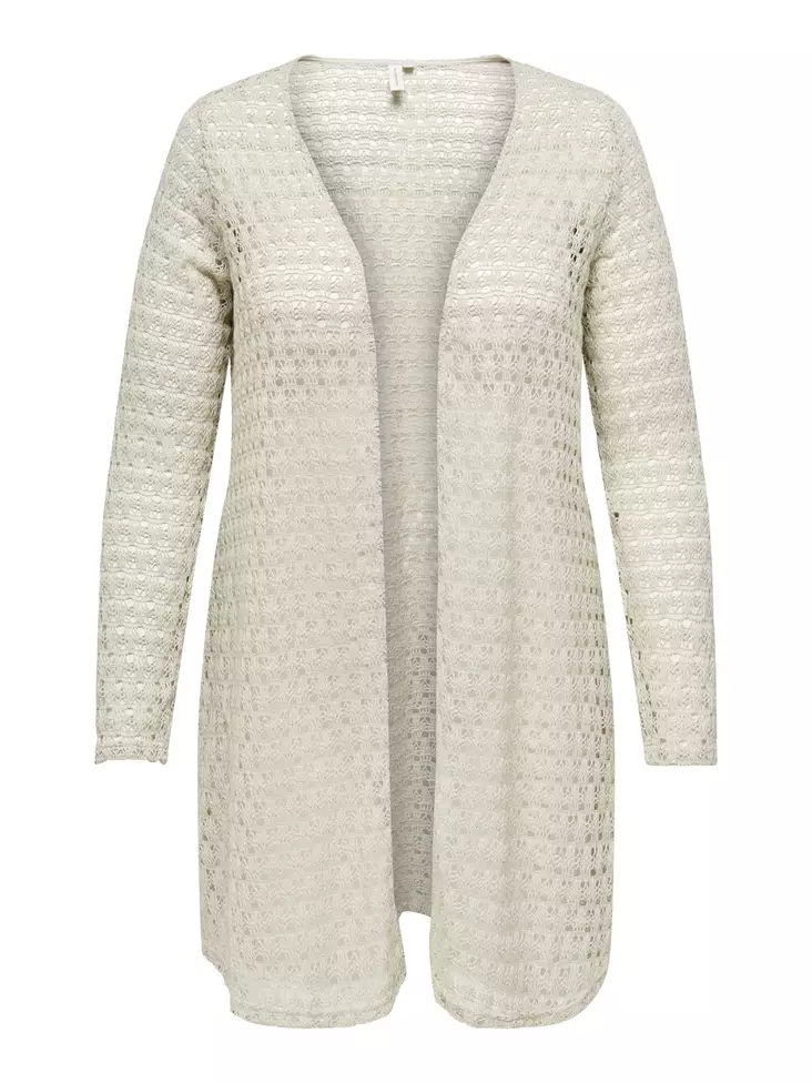 Only Carmakoma pluskoon neuletakki Lati Lace beige - Naisten neuleet - 136476 - 1