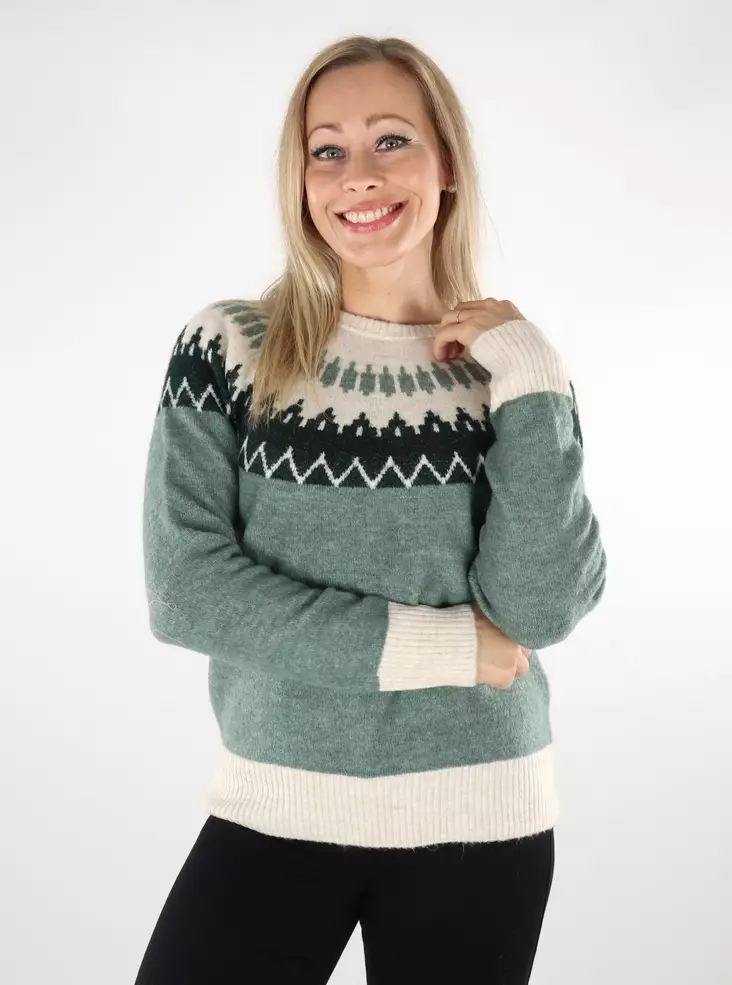 Vero Moda naisten neule Simone Nordic vihreä - Naisten neuleet - 136796 - 1