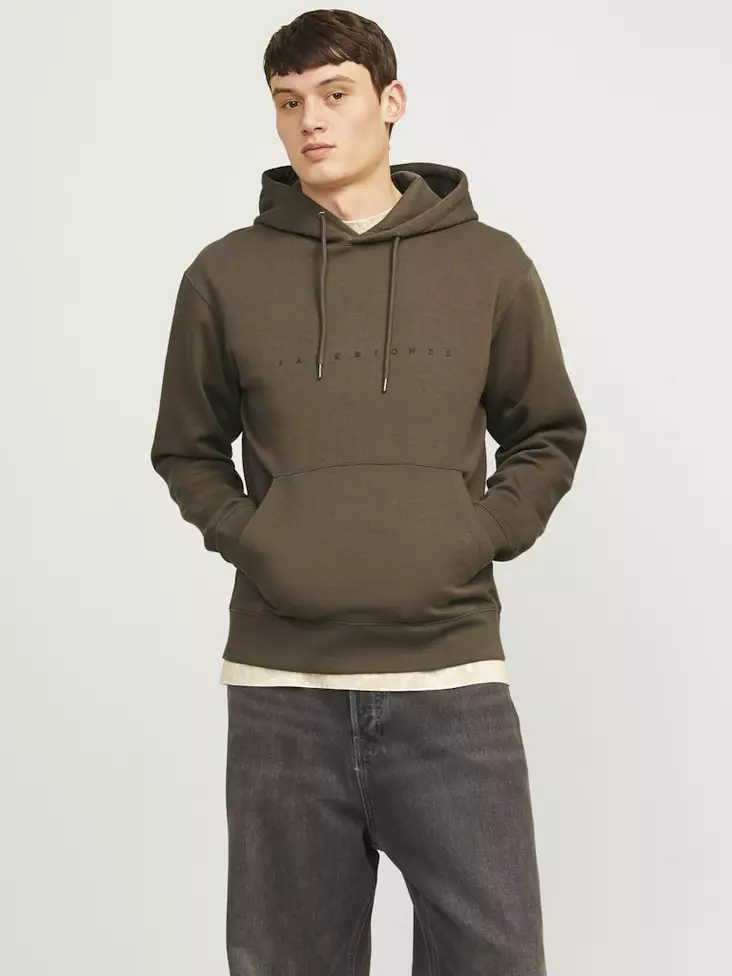Jack&Jones huvtröja herr Star Hood matsal - Huvtröjor för herrar - 137196 - 1