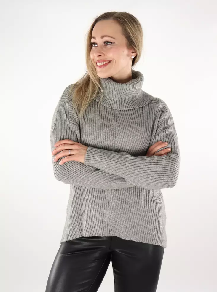 Only naisten neule Katia Roll Neck harmaa - Naisten neuleet - 137426 - 1