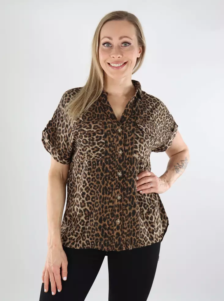 Vero Moda dam t-shirt silvermink/leopard - T-shirts för damer - 138436 - 1