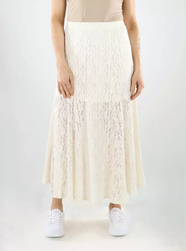 JDY naisten hame Gallas long lace luonnonvalkoinen - Kjolar - 141046 - 1