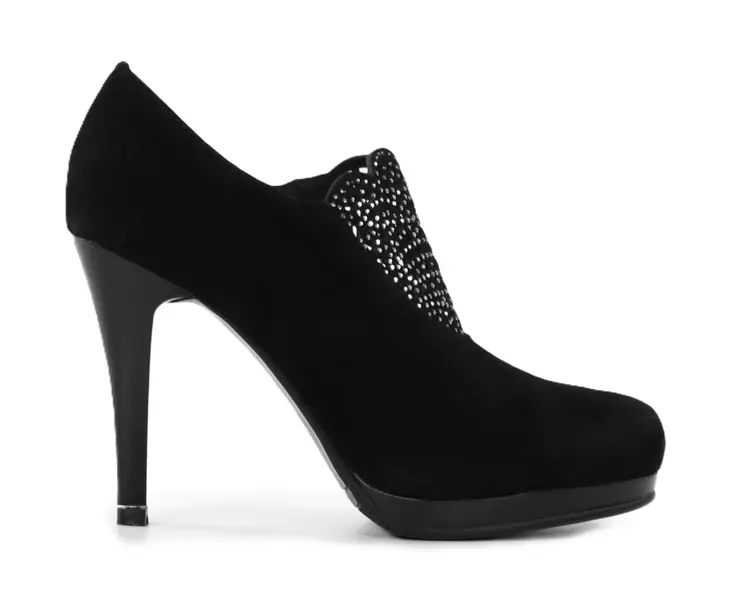 Fuzz damskor/höga klackar 3429-22 svarta - Promenadskor för damer - 139646 - 1