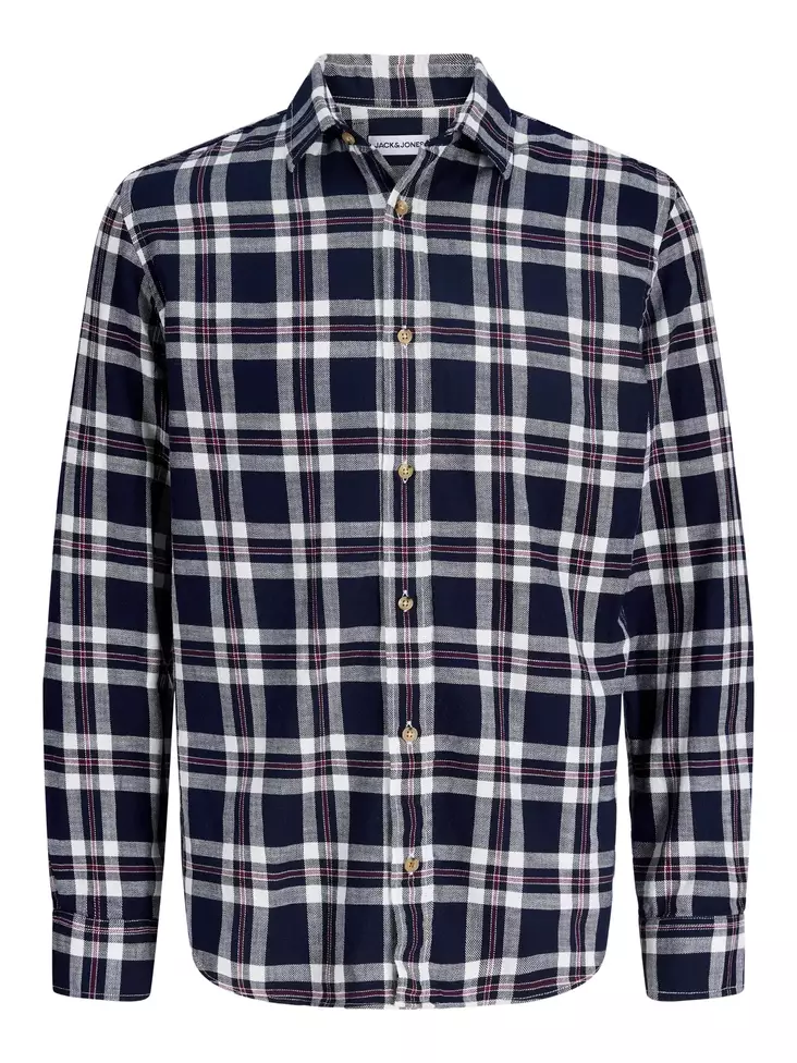 Jack&Jones miesten ruudullinen kauluspaita Dover Check tummansininen - Miesten kauluspaidat - 140126 - 1