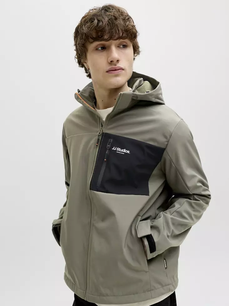 Jack&Jones herr softshelljacka JJNORTH dusty olive - Jackor och parkas för herrar - 140136 - 1