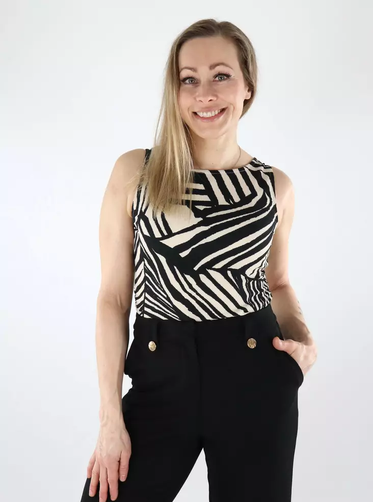 JDY naisten toppi Debbie vaalea/musta - Naisten topit - 140446 - 1