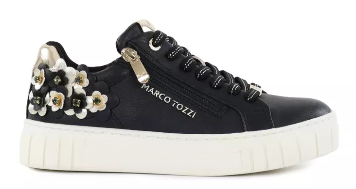 Marco Tozzi blommiga sneakers dam 23720-46 svart kam - Sneakers för damer - 140526 - 1